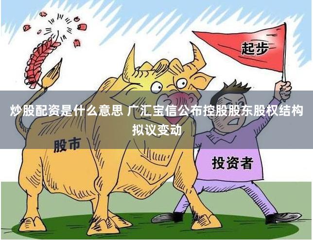 炒股配资是什么意思 广汇宝信公布控股股东股权结构拟议变动